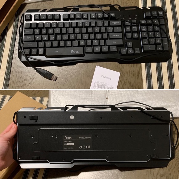 NEW Colorful Rainbow Black & RGB LED Backlit USB Computer Wired Gaming Keyboard - Picture 16 of 16